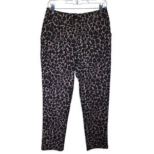 Charlie Paige Womens Leopard‎ Print Pants Size Small Petite Animal Print Mobwife